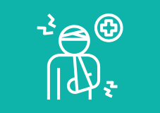 Sport injuries illustration